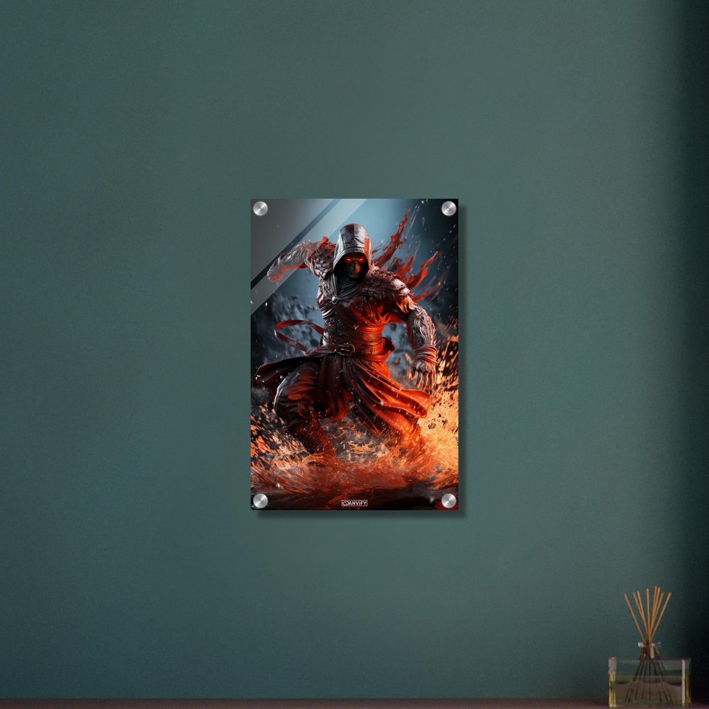 Wasser-Assassine aus Assassin's Creed auf einem Acrylbild