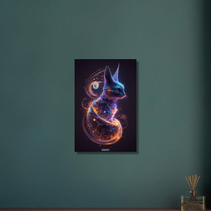 Babykatze in einer Nebelwolke auf Aluminium