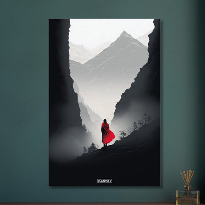 Superman auf seinem Planeten Krypton minimalistisch dargestellt auf einer Leinwand