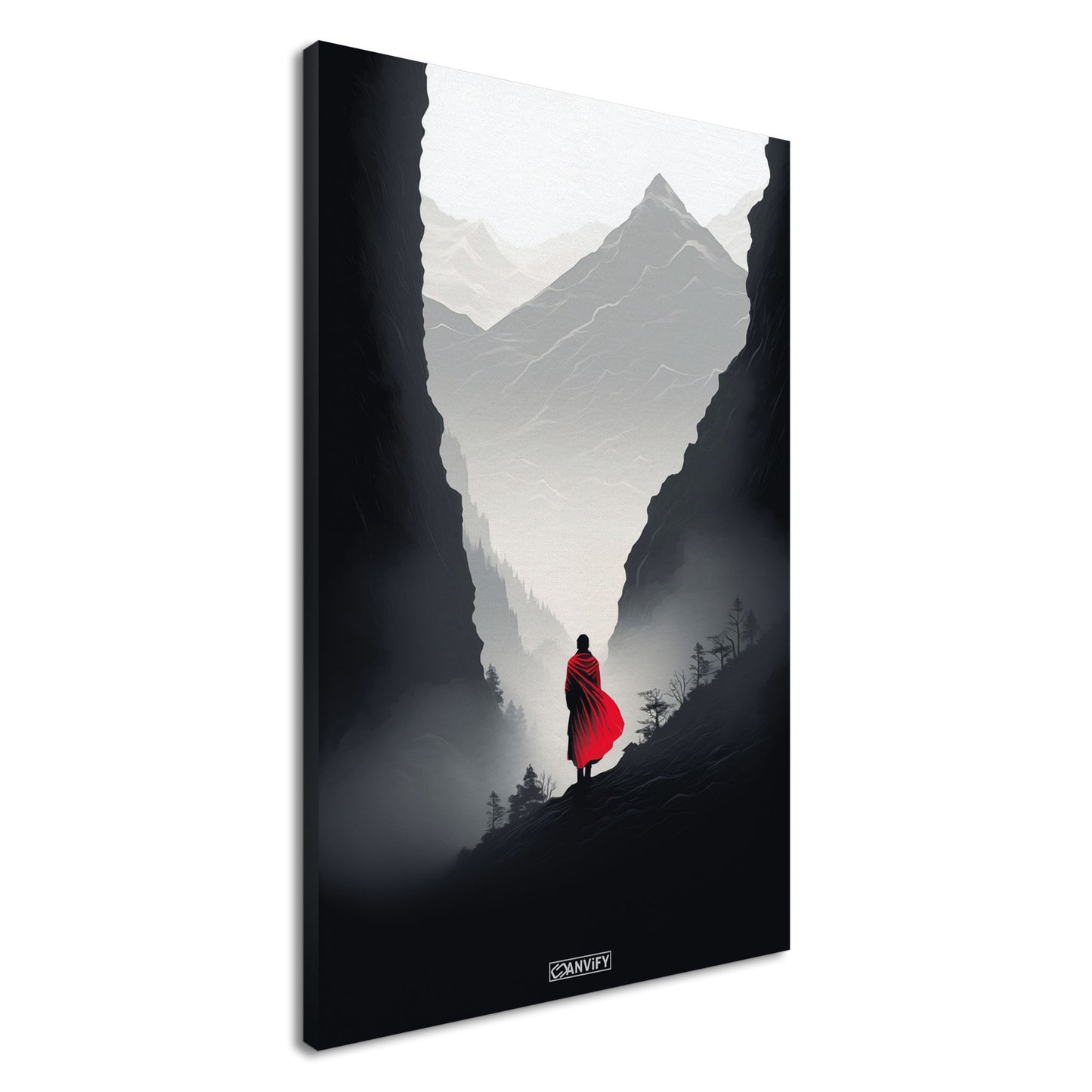 Superman auf seinem Planeten Krypton minimalistisch dargestellt auf einer Leinwand