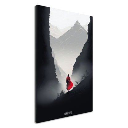 Superman auf seinem Planeten Krypton minimalistisch dargestellt auf einer Leinwand