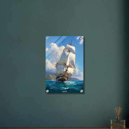 Segelschiff auf dem Meer auf einem Acrylbild
