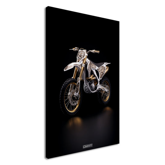 White and Gold Motocross
