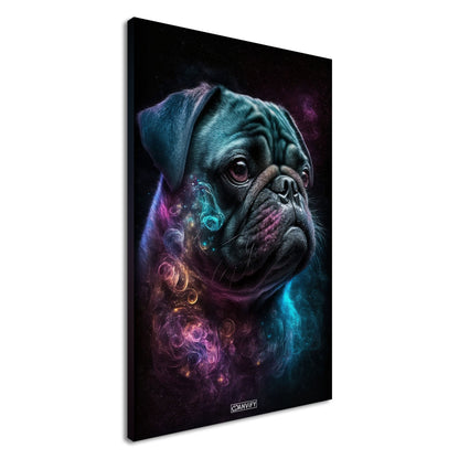 Nebula Pug Black Portrait