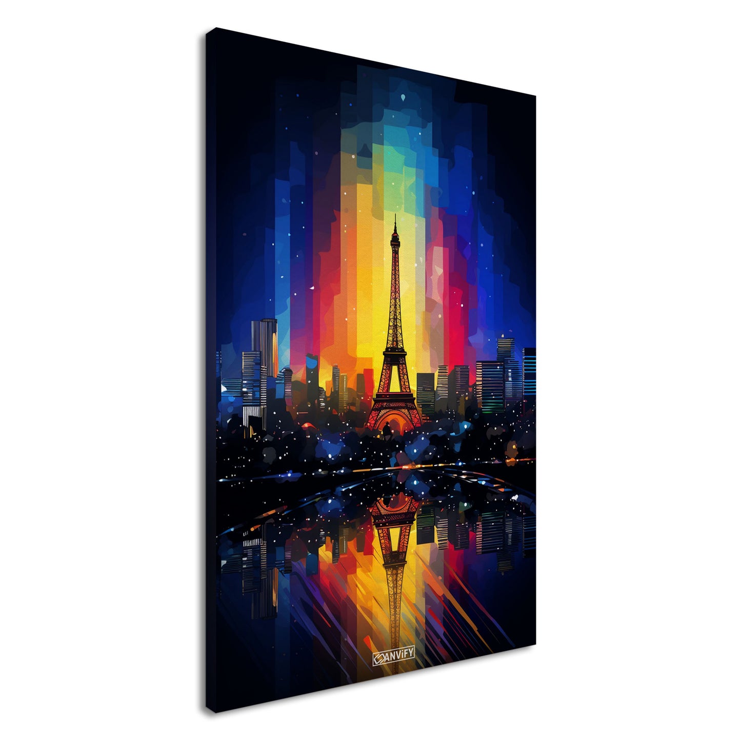 Splashed Paris Skyline