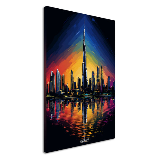 Splashed Dubai Skyline