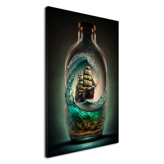 Pirate Ship in Glas Bottle