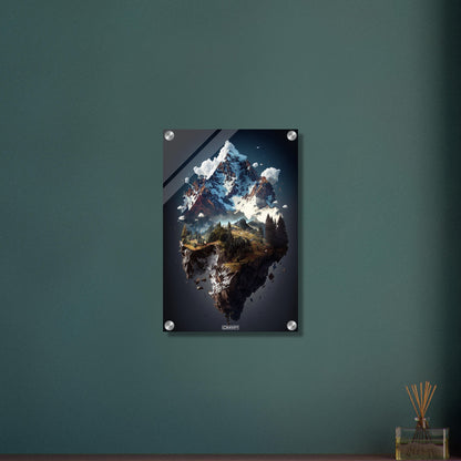 Schwebender Himalaya auf einem Acrylbild