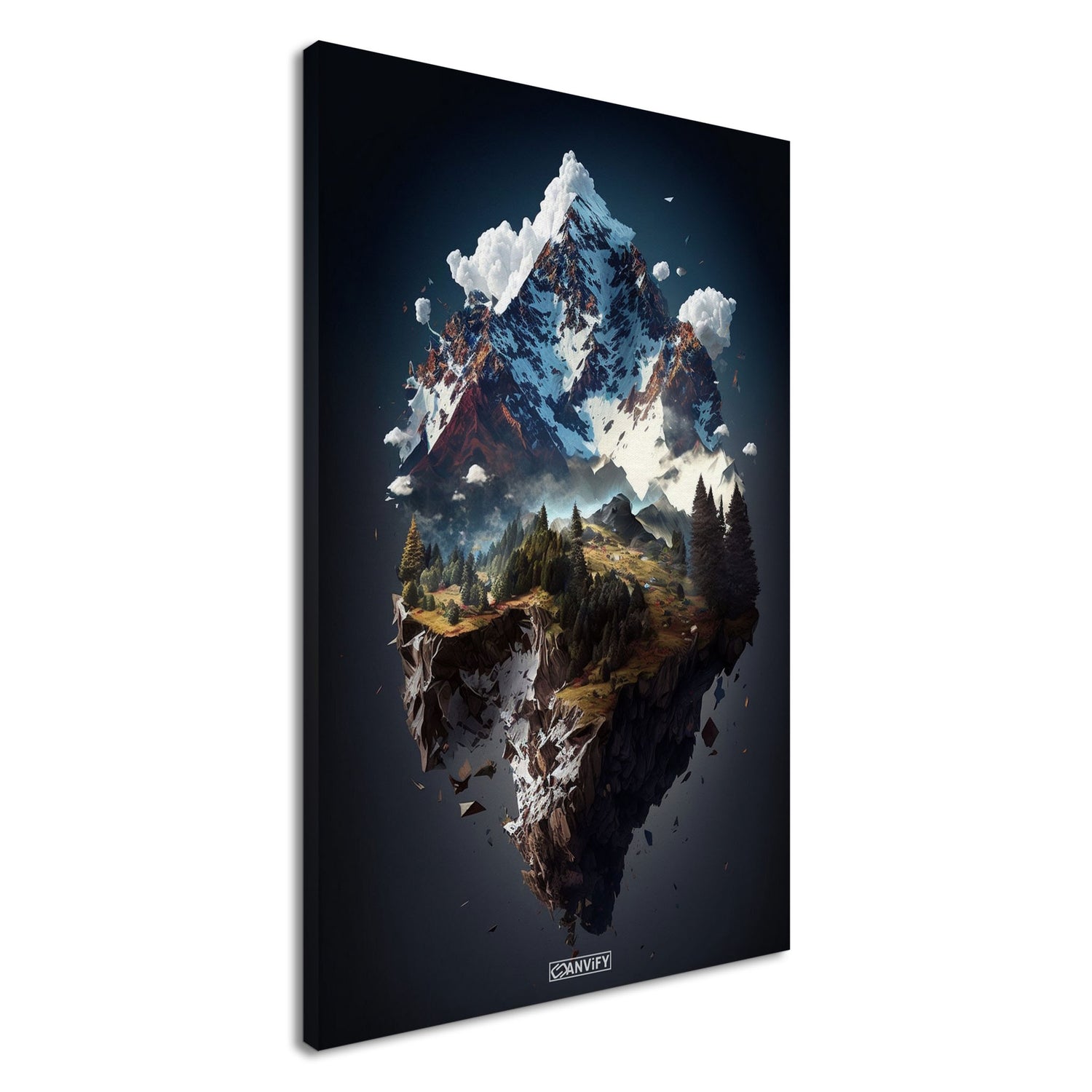 Schwebender Himalaya auf einer Leinwand