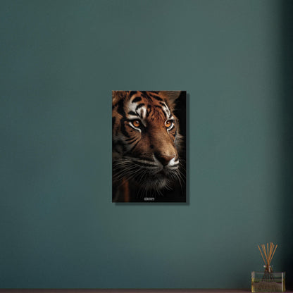 Nahaufnahme eines Tigers auf einer Leinwand