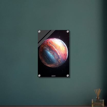 K2-18 Exoplanet in seiner frühen Entstehungsphase auf einem Acrylbild