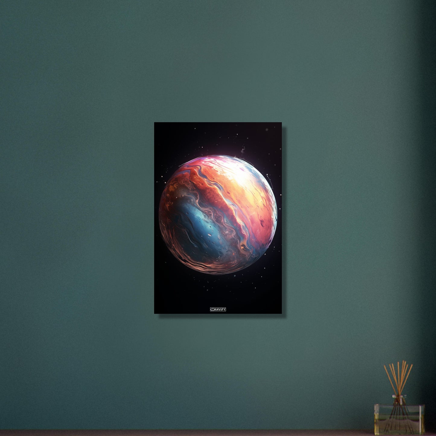 K2-18 Exoplanet in seiner frühen Entstehungsphase auf Aluminium