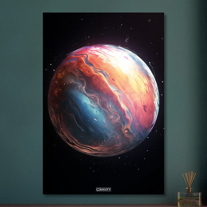 K2-18 Exoplanet in seiner frühen Entstehungsphase auf Aluminium