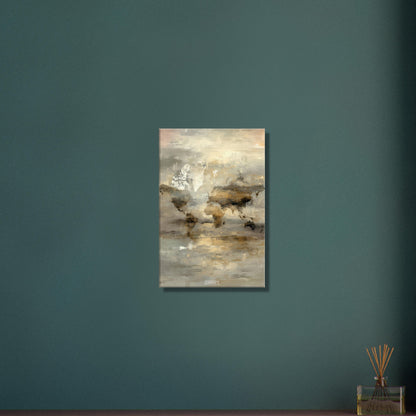 Abstrakte Weltkarte auf einer Leinwand